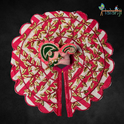 Leheriya Pure Cotton Cloth Peta Work Holi Special Laddu Gopal Dresss