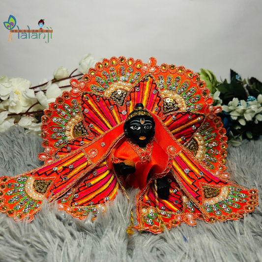 Beautiful Embroidery Work Wirh Stone and Moti for Laddu Gopal Ji With Patka
