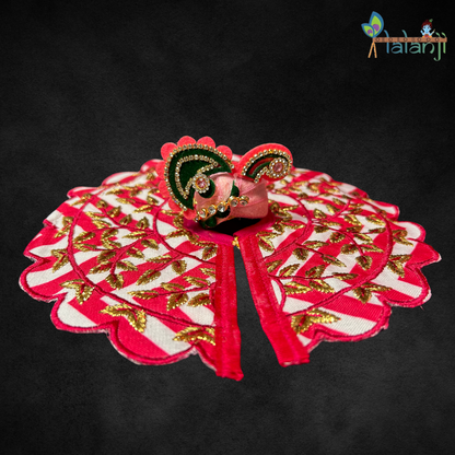 Leheriya Pure Cotton Cloth Peta Work Holi Special Laddu Gopal Dresss