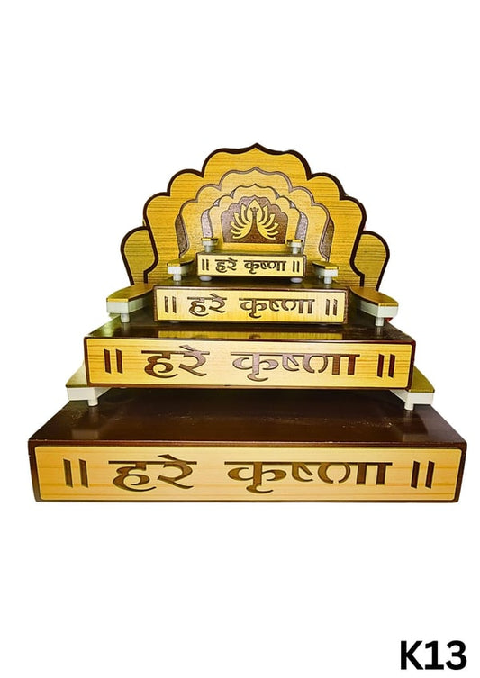 Wooden Sihasan & Jhula Set
